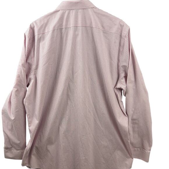 Banana Republic Slim Fit Dress Shirt XXL Pink Check Non Iron 100% Cotton - Picture 4 of 9